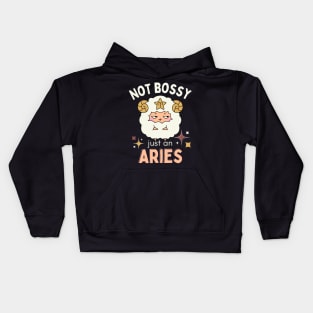 Funny Aries Zodiac Sign - Not Bossy, Just an Aries - White Kids Hoodie